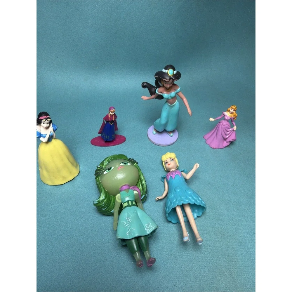 Disney Princess Jasmine Anna Snow White Cinderella PVC Figures Lot Cake Topper
